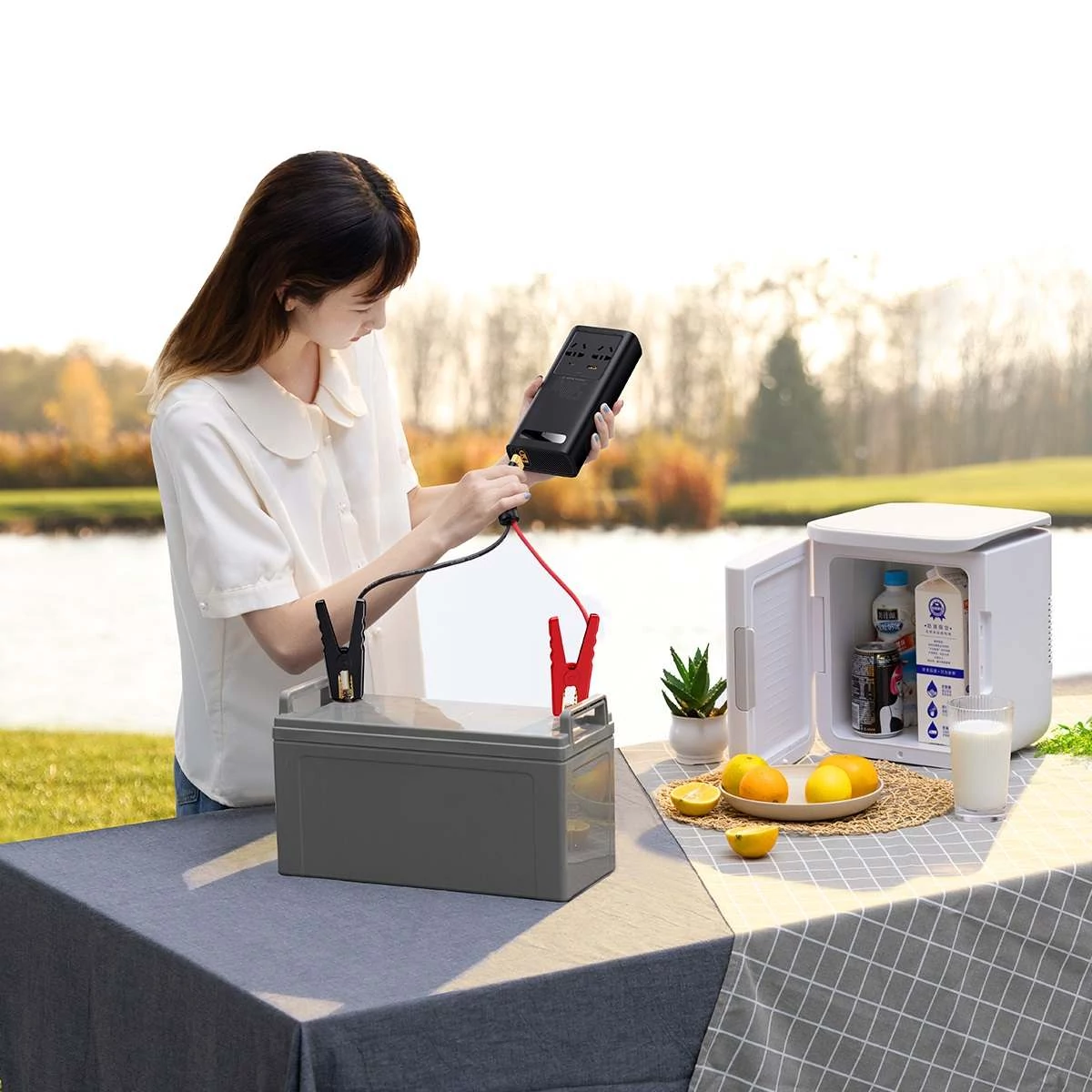 Kép 8/18 - Baseus autós kiegészítő, Power Inverter, áram átalakító, 150W 12V / 500W 220V (Type-C + USB + Dupla