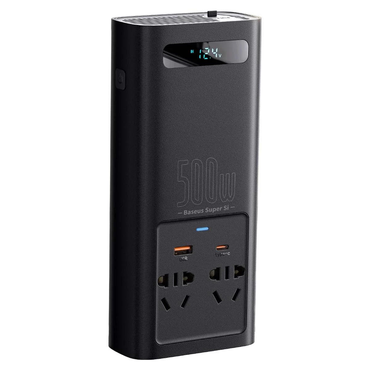 Kép 16/18 - Baseus autós kiegészítő, Power Inverter, áram átalakító, 150W 12V / 500W 220V (Type-C + USB + Dupla