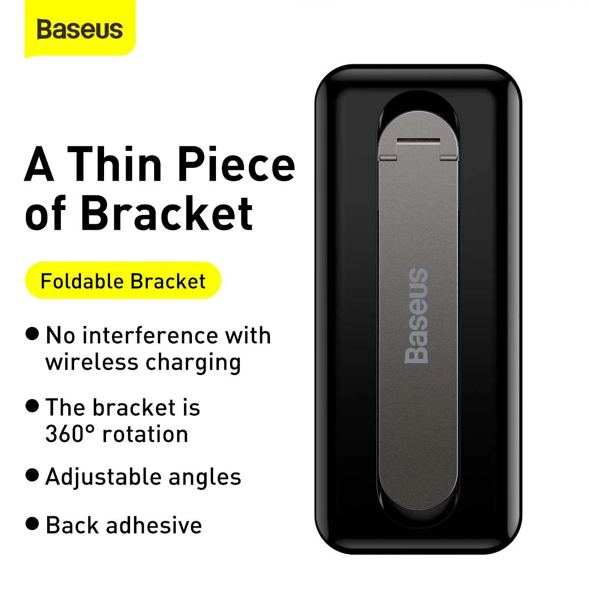 Kép 5/19 - Baseus Univerzális tartó, öntapadó, összehajtható telefontartó, 5.4 inchtől, fekete (LUXZ000001)