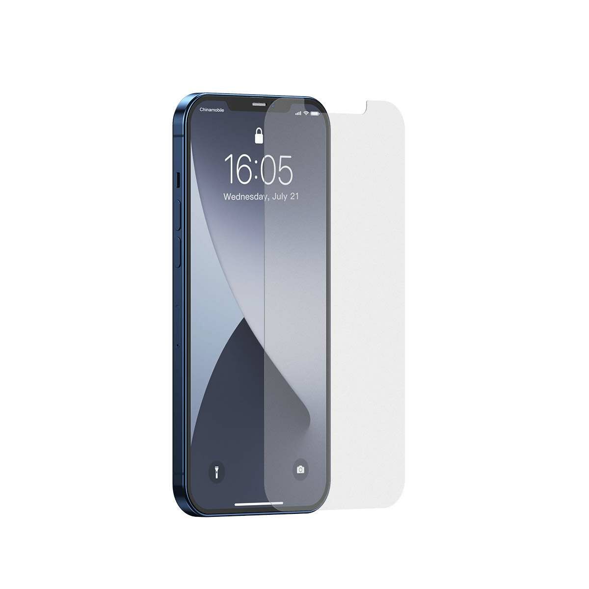 Kép 4/14 - Baseus iPhone 12 Pro Max 0.25 mm, Frosted Glass, teljes felületre, (2db/csomag), átlátszó (SGAPIPH67N-LM02)