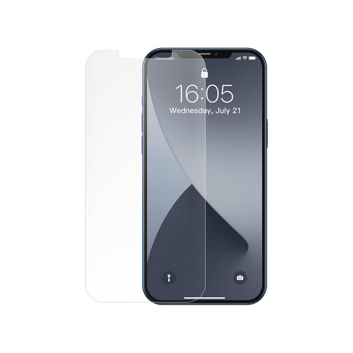 Kép 5/14 - Baseus iPhone 12 Pro Max 0.25 mm, Frosted Glass, teljes felületre, (2db/csomag), átlátszó (SGAPIPH67N-LM02)