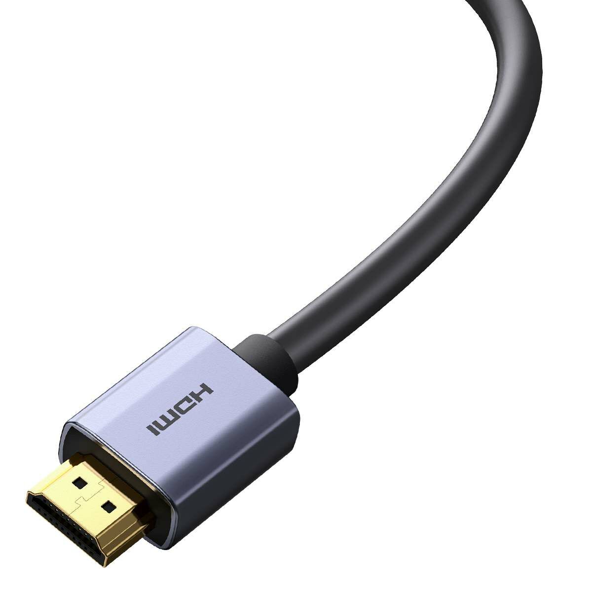 Kép 6/13 - Baseus Videó kábel, High definition sorozat HDMI 2.0 - 4K 60Hz, 1m, fekete (WKGQ020001)
