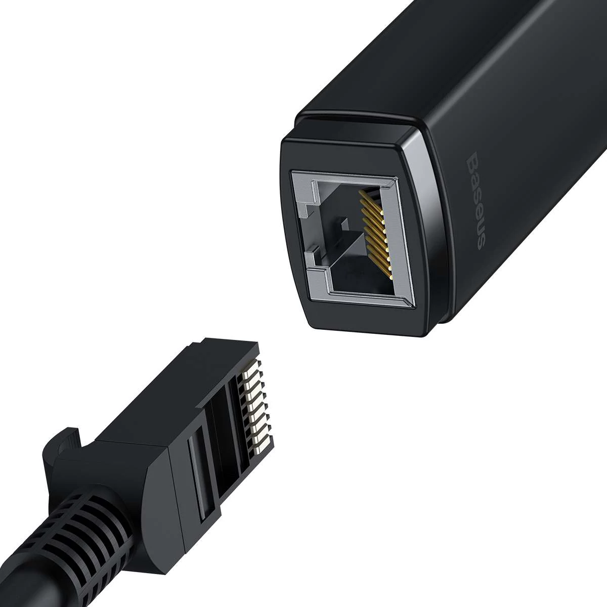 Kép 5/17 - Baseus HUB Lite Series Ethernet (USB-A bemenetről - RJ45 LAN port) adapter, 100Mbps, fekete (WKQX000