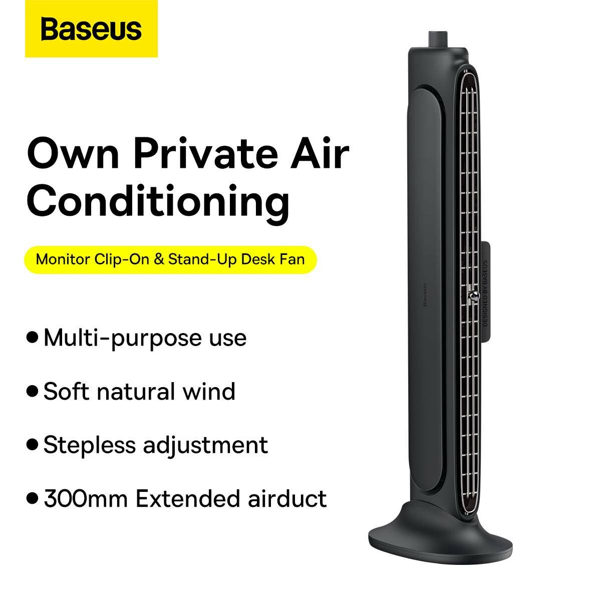 Kép 7/18 - Baseus ventilátor, Asztali vagy monitorra szereplhető, fekete (ACQS000001)