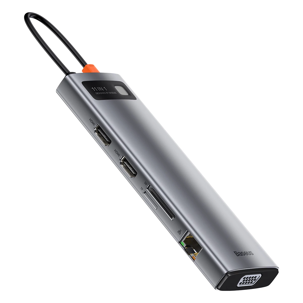 Kép 7/16 - Baseus HUB Metal Gleam Series 11-in-1 Multifunkciós (Type-C to 3xUSB3.2/PD 100W/3,5 mm Jack/VGA Full