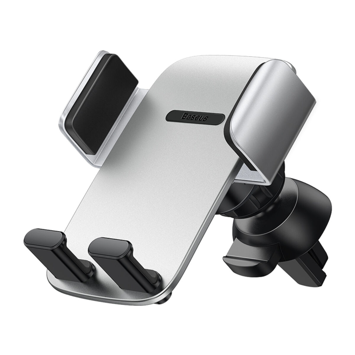 Kép 8/16 - Baseus autós telefon tartó, Easy Control PRO Clamp Holder (szellőzőrácsra és műszerfalra szerelhető), 4.7 - 6.7 inchig, ezüst (SUYK010012)