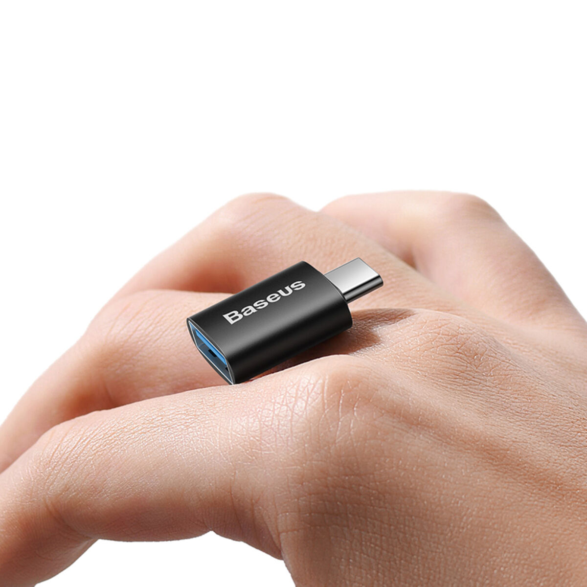 Kép 8/15 - Baseus átalakító, Ingenuity Series Mini OTG adapter, USB-A 3.1 [anya] - Type-C [apa], fekete (ZJJQ000001)