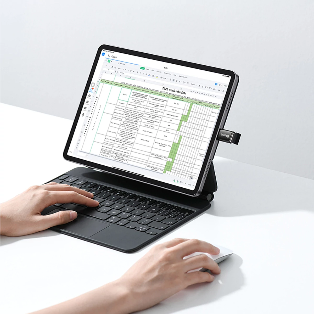 Kép 9/15 - Baseus átalakító, Ingenuity Series Mini OTG adapter, USB-A 3.1 [anya] - Type-C [apa], fekete