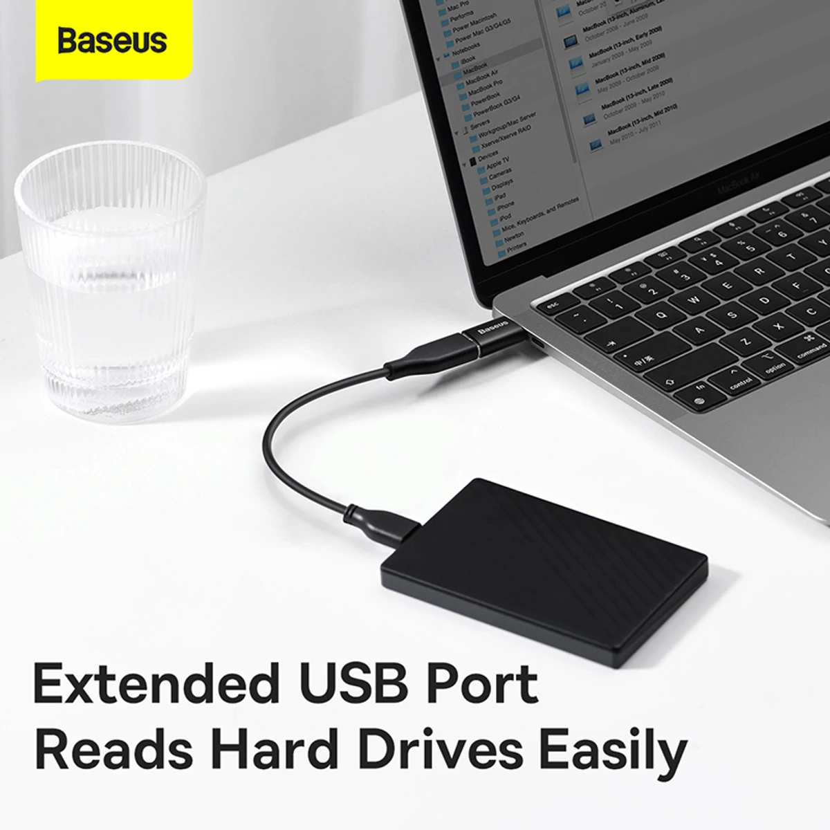 Kép 12/15 - Baseus átalakító, Ingenuity Series Mini OTG adapter, USB-A 3.1 [anya] - Type-C [apa], fekete