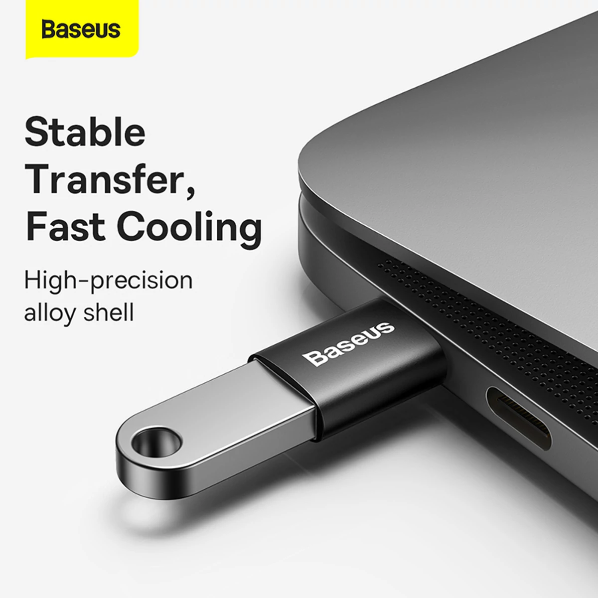 Kép 14/15 - Baseus átalakító, Ingenuity Series Mini OTG adapter, USB-A 3.1 [anya] - Type-C [apa], fekete