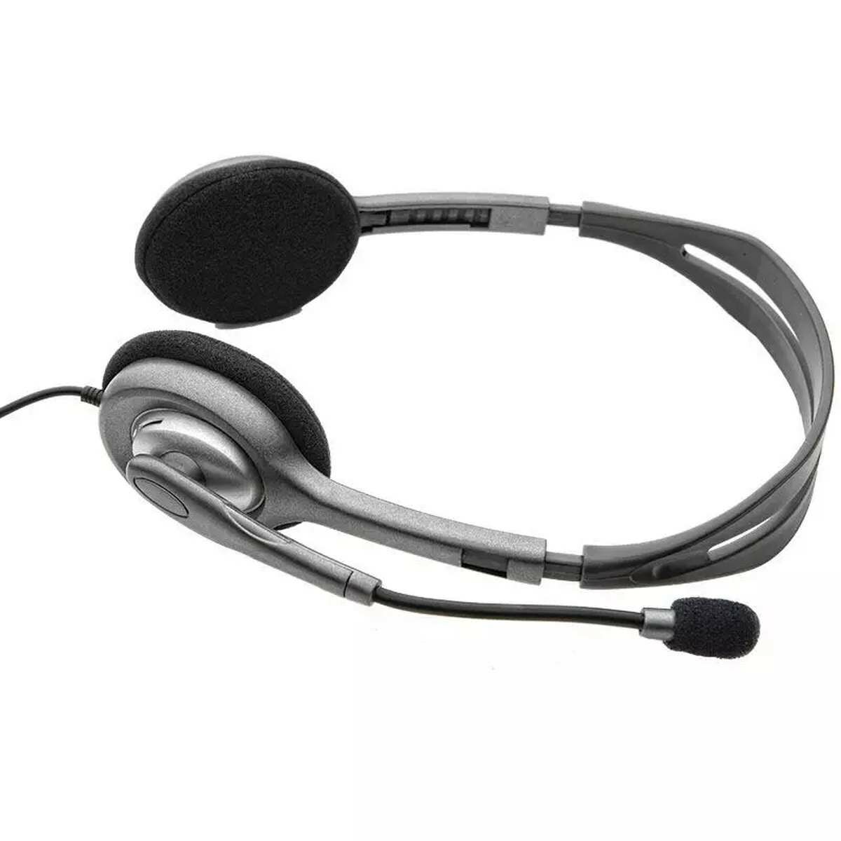 Kép 2/5 - Logitech Headset H110 vezetékes, mikrofonos sztereó fejhallgató duál jack csatlakozóval szürke EU (981-000472)