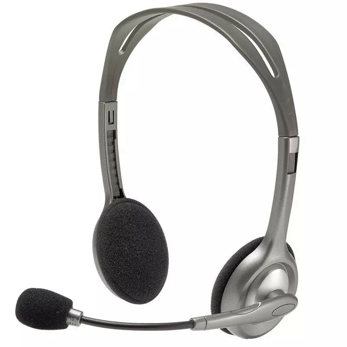Kép 4/5 - Logitech Headset H110 vezetékes, mikrofonos sztereó fejhallgató duál jack csatlakozóval szürke EU (981-000472)