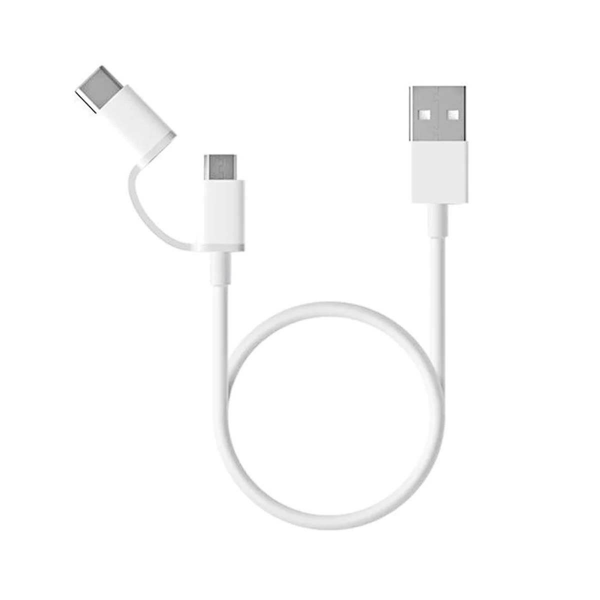 Kép 2/3 - Xiaomi Mi USB kábel 2-in-1 (Micro USB és Type C) 1m fehér EU SJV4082TY 