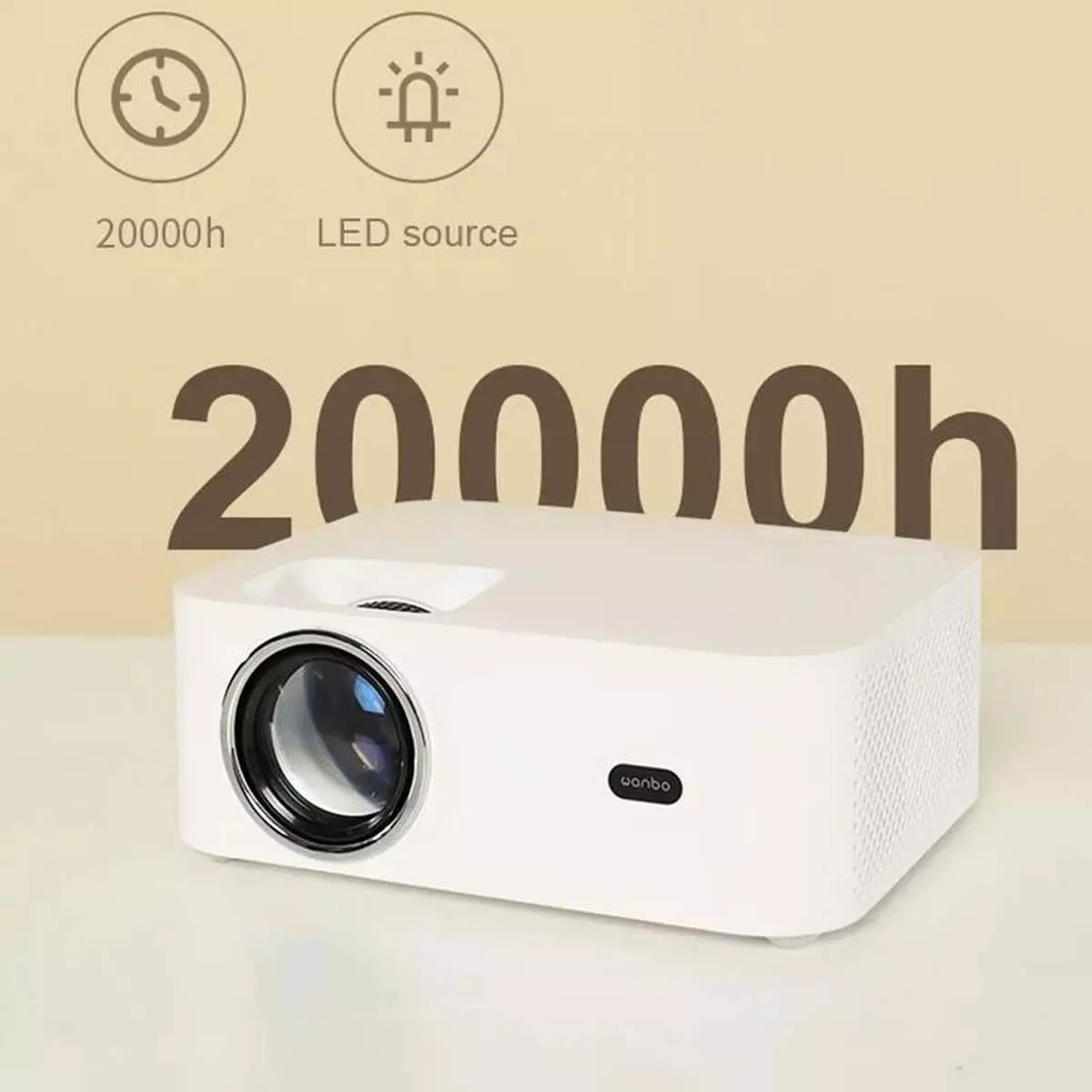 Kép 2/5 - Wanbo Projektor X1 Pro 1080p, Android rendszerrel, fehér EU