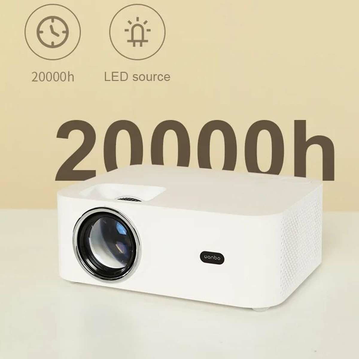 Kép 2/5 - Xiaomi Wanbo Projektor X1 Pro 1080p, Android rendszerrel, fehér EU
