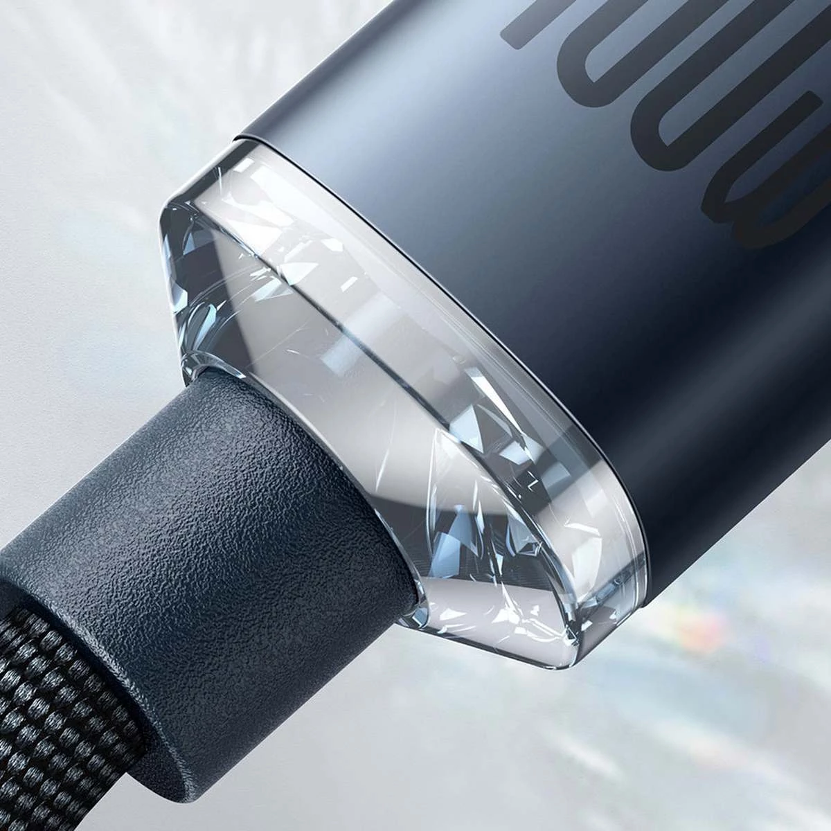 Kép 10/17 - Baseus Type-C kábel, Crystal Shine Series gyorstöltés, adatkábel 100W, 1.2m, fekete (CAJY000601)