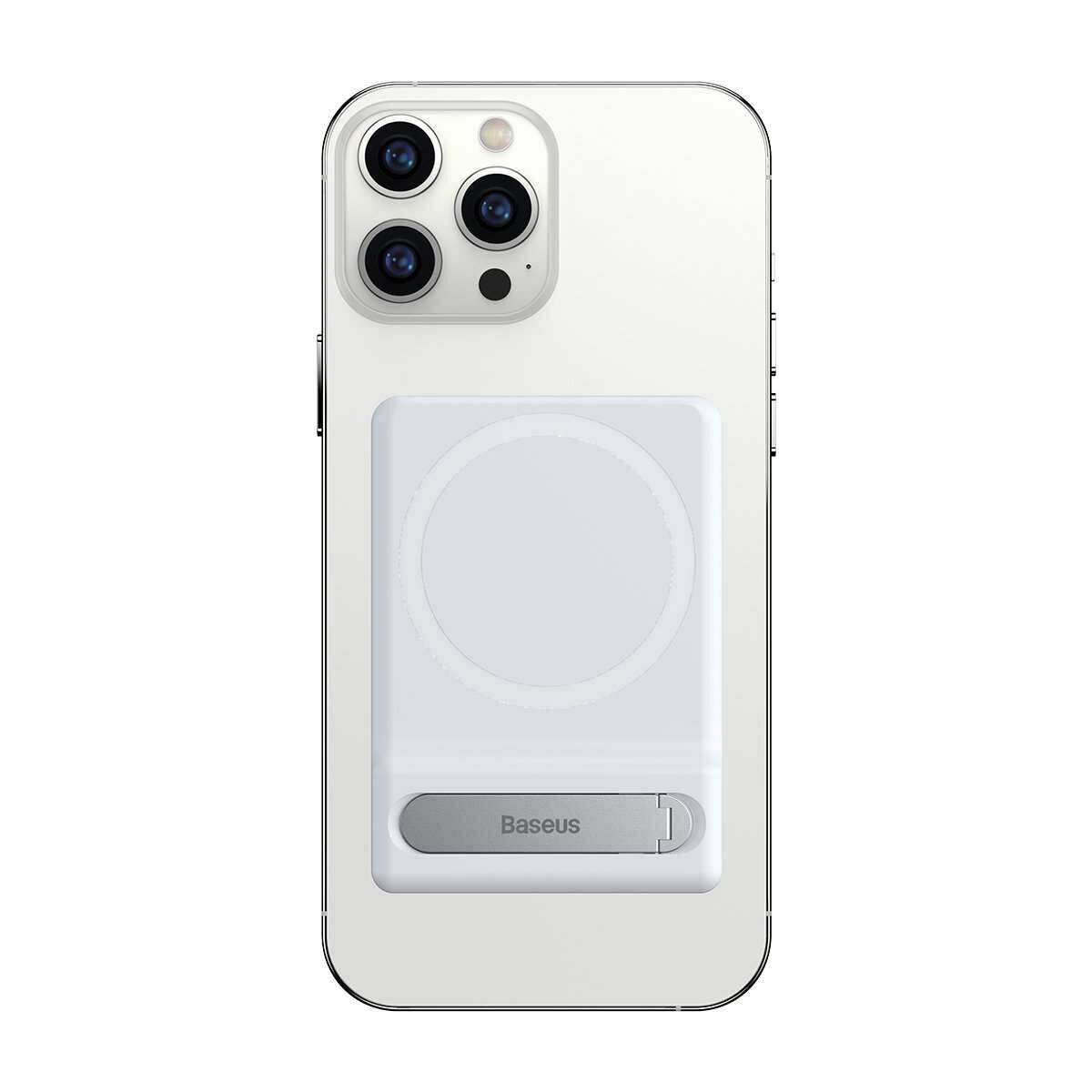 Kép 5/21 - Baseus állvány, összecsukható, mágneses, iPhone MagSafe készülékhez, fehér (LUXZ010002)
