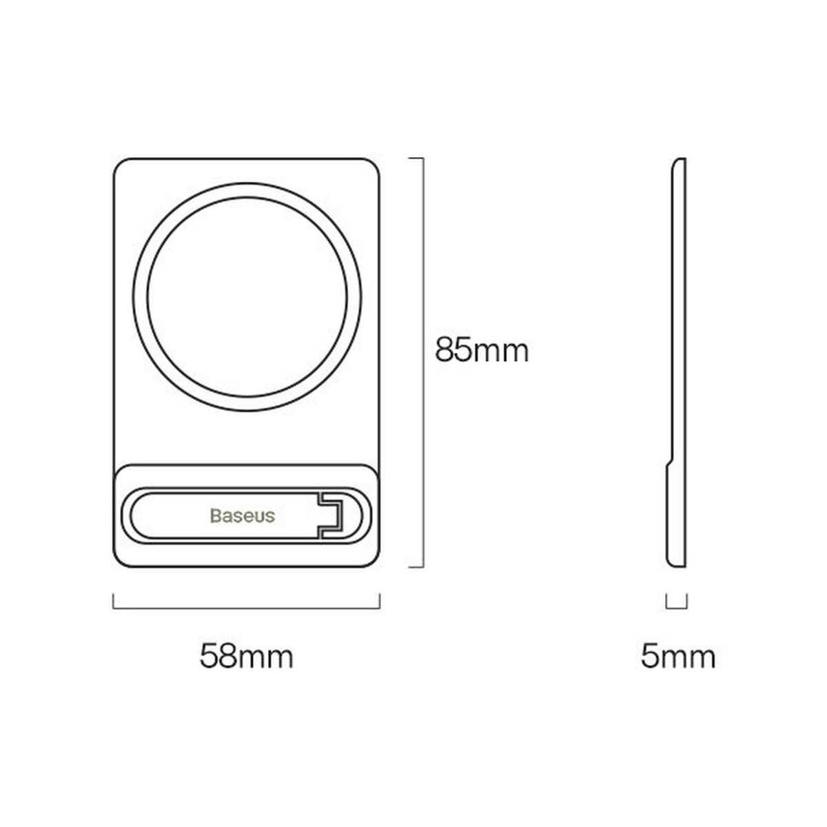 Kép 15/21 - Baseus állvány, összecsukható, mágneses, iPhone MagSafe készülékhez, fehér (LUXZ010002)