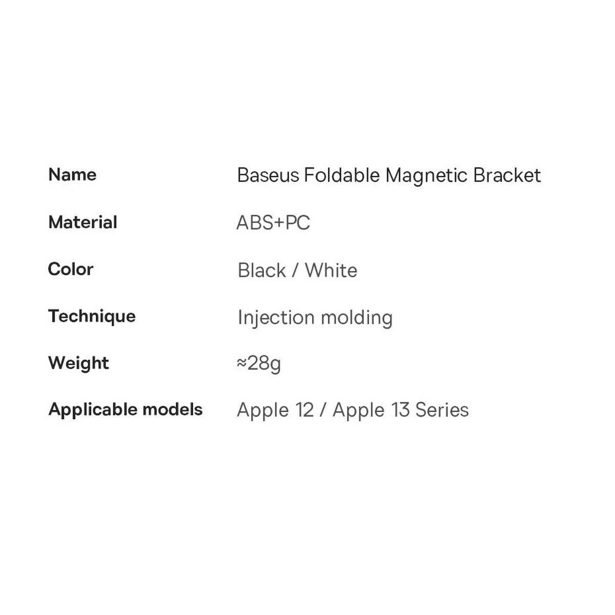 Kép 16/21 - Baseus állvány, összecsukható, mágneses, iPhone MagSafe készülékhez, fehér (LUXZ010002)