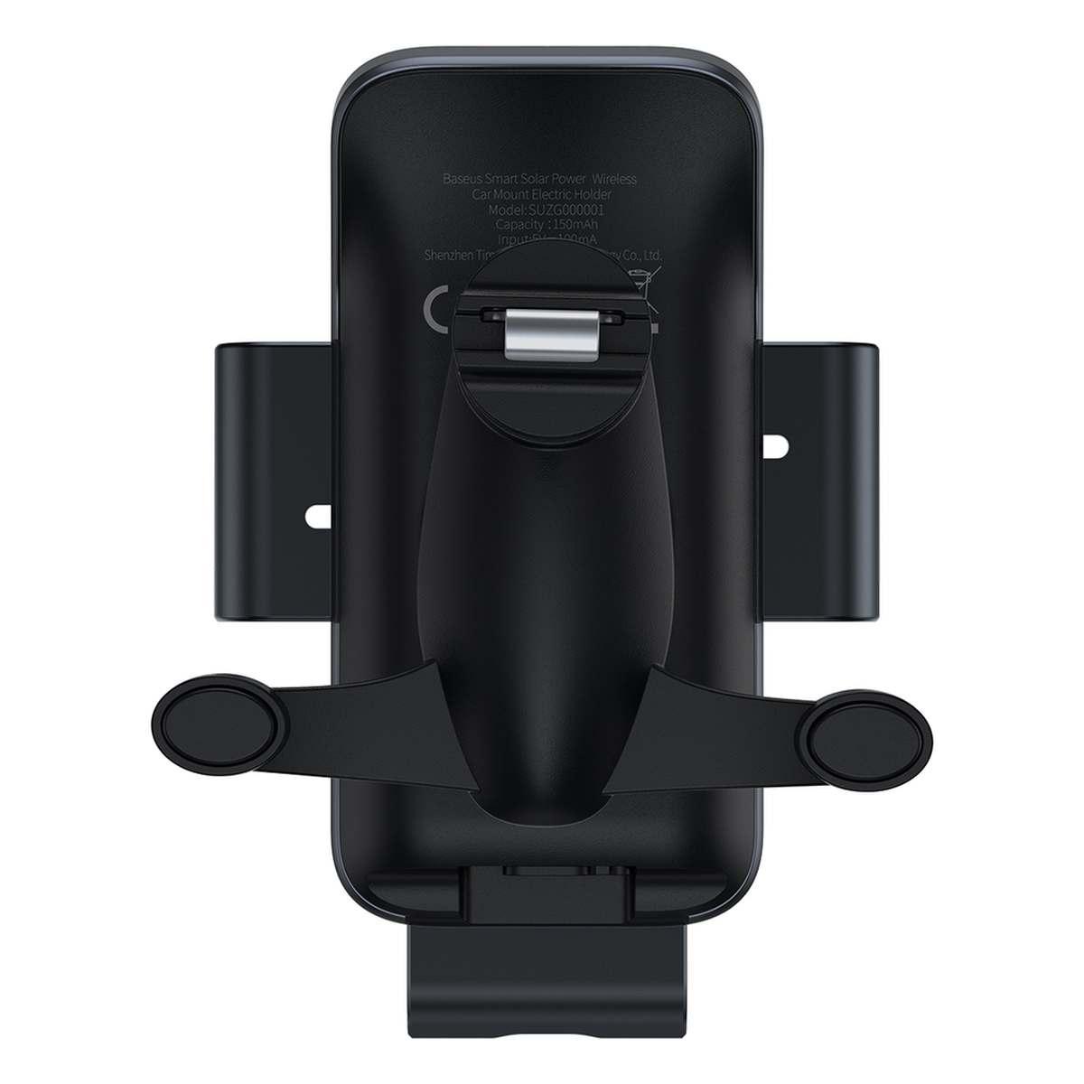 Kép 6/24 - Baseus tartó, elektromos biciklihez/scooterhez, 4.7 - 6.7 inch-ig, automata záró szenzor, napelem, (alkalmas bicklire, motorra), 150 mAh, fekete (SUZG000001)