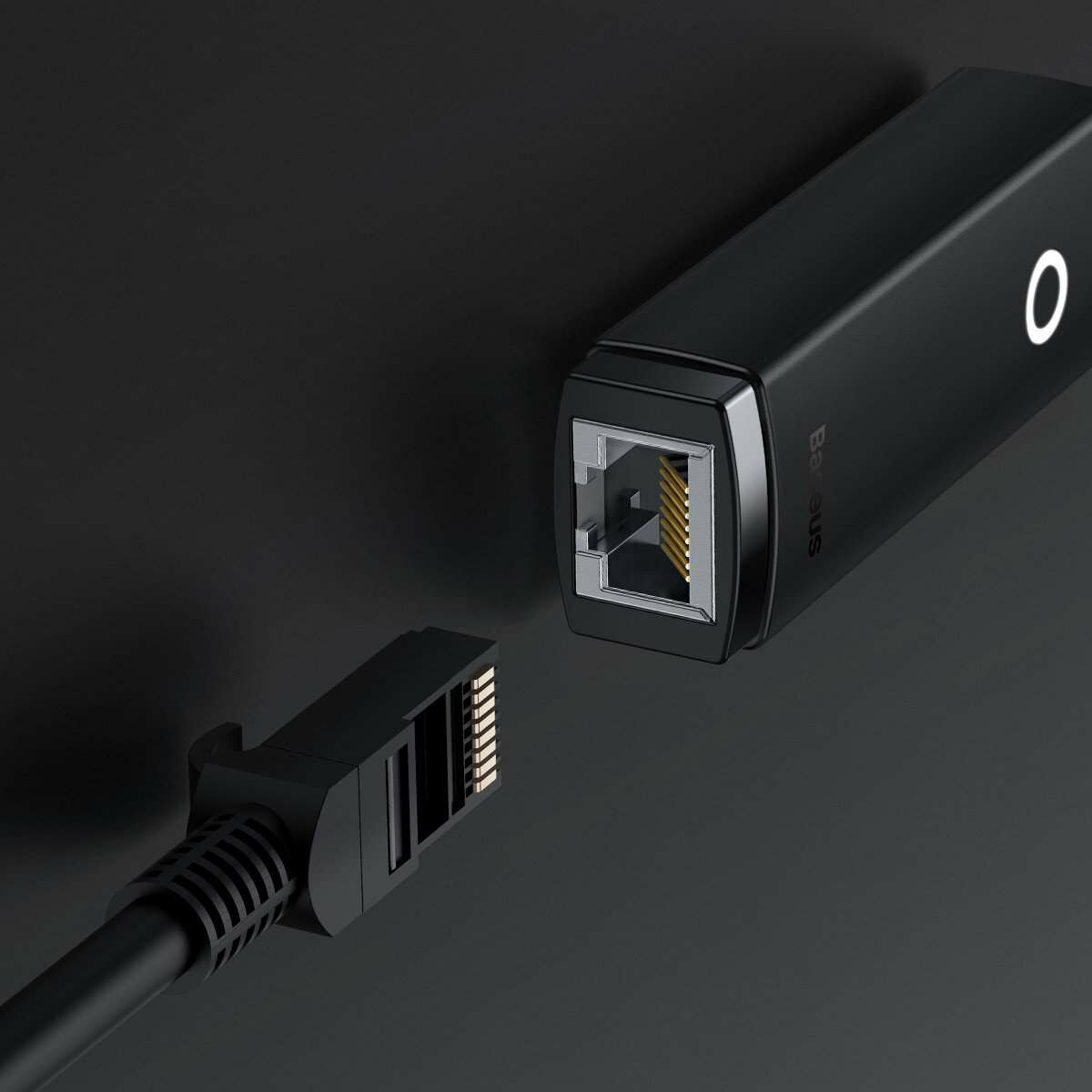 Kép 18/18 - Baseus hálózati adapter, Lite Series, USB Type-C - RJ-45, 1Gbps-ig, fekete (WKQX000301)