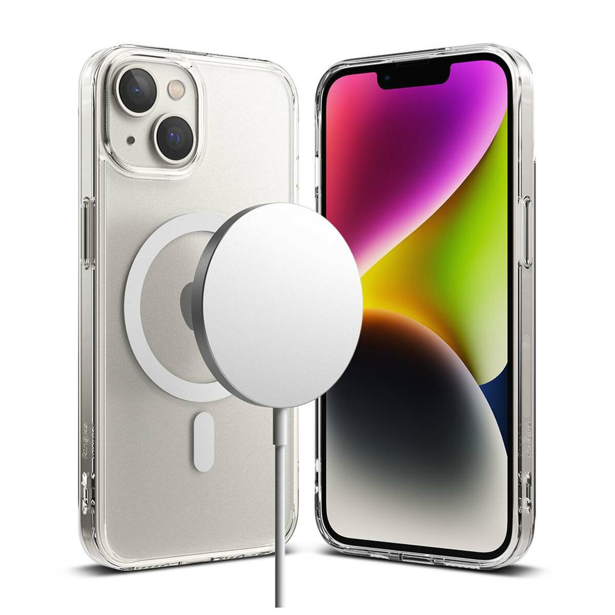 Kép 1/4 - Ringke iPhone 14 tok, Fusion Magnetic Matte, Átlátszó