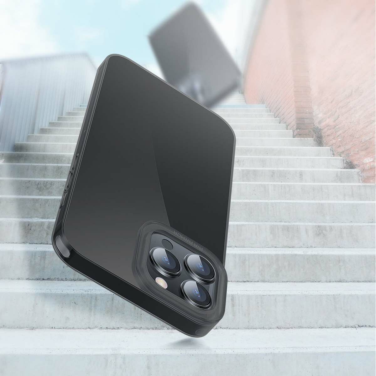 Kép 7/15 - Baseus iPhone 13 Pro Max Simple Series tok, átlátszó fekete (ARAJ000501)