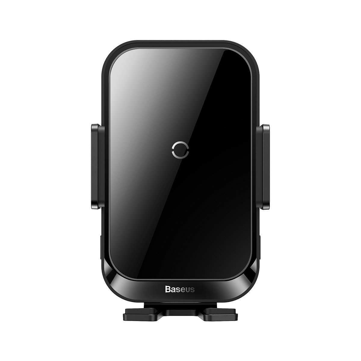 Kép 3/13 - Baseus autós telefon tartó, Halo automatikus záró szenzorral, RGB LED töltő csík, 15W, fekete (SUDD000001)