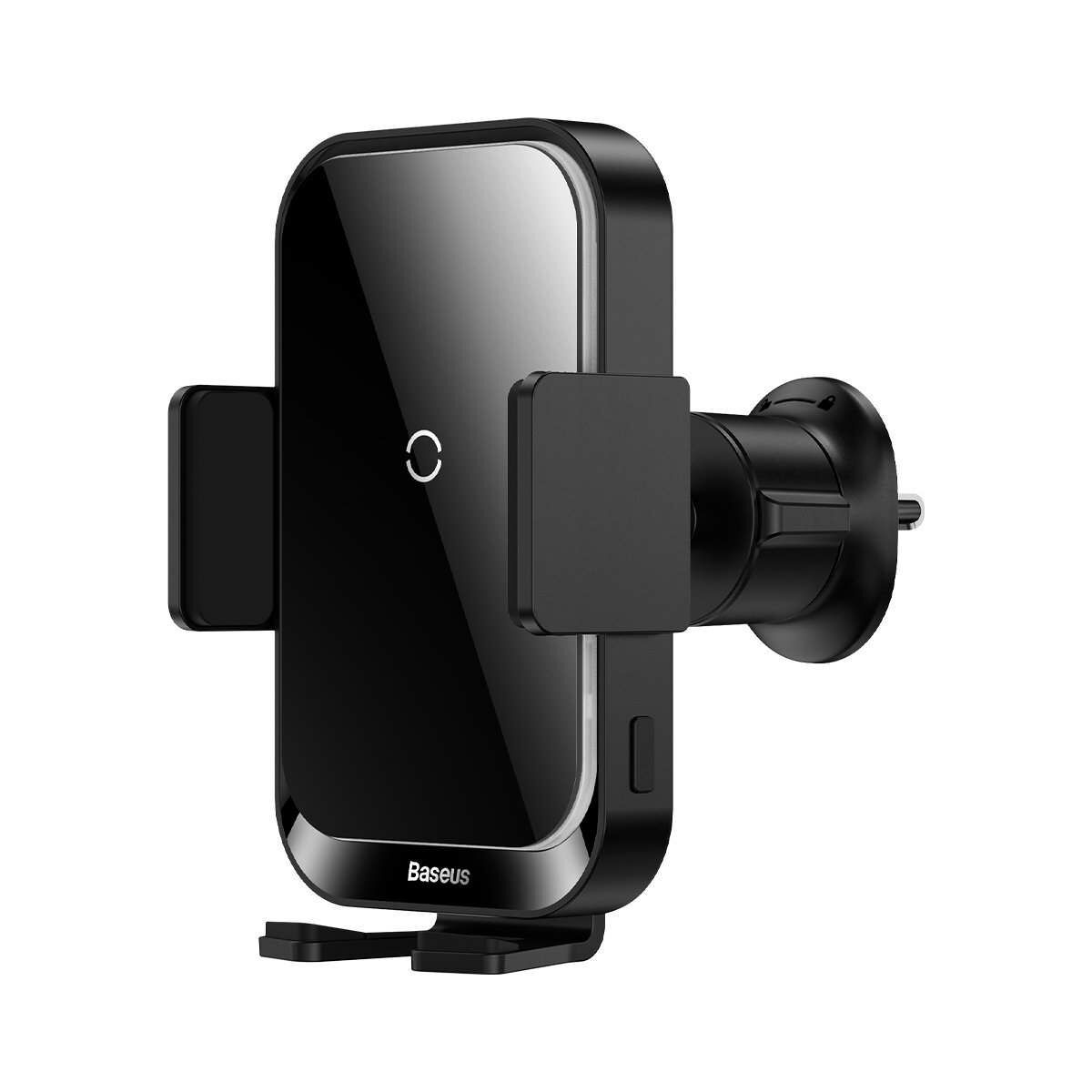 Kép 11/13 - Baseus autós telefon tartó, Halo automatikus záró szenzorral, RGB LED töltő csík, 15W, fekete (SUDD000001)