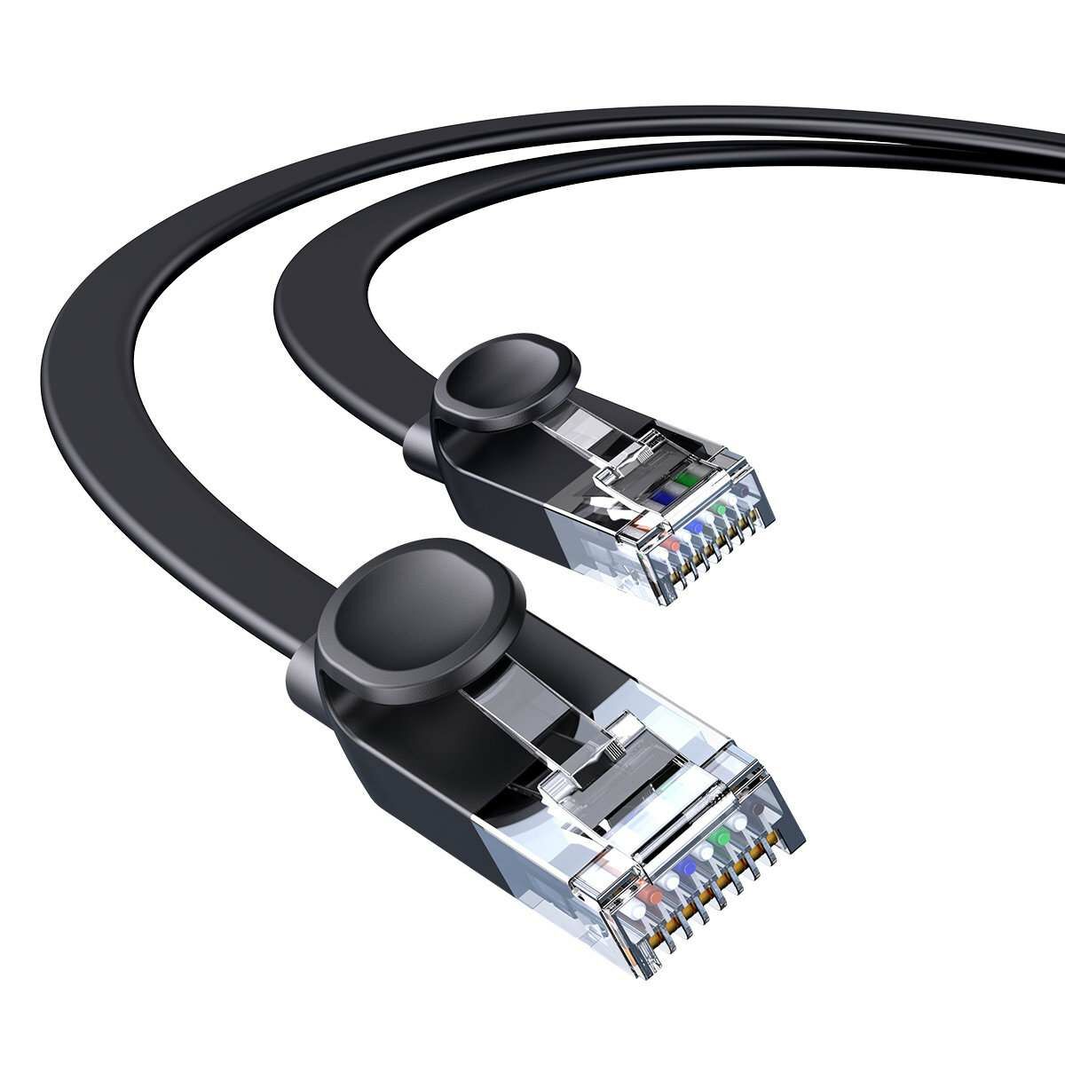 Kép 6/20 - Baseus hálózati kábel High Speed Six types of RJ45 (CAT6) Gigabit, lapos kábel 1.5m, fekete (WKJS000001)