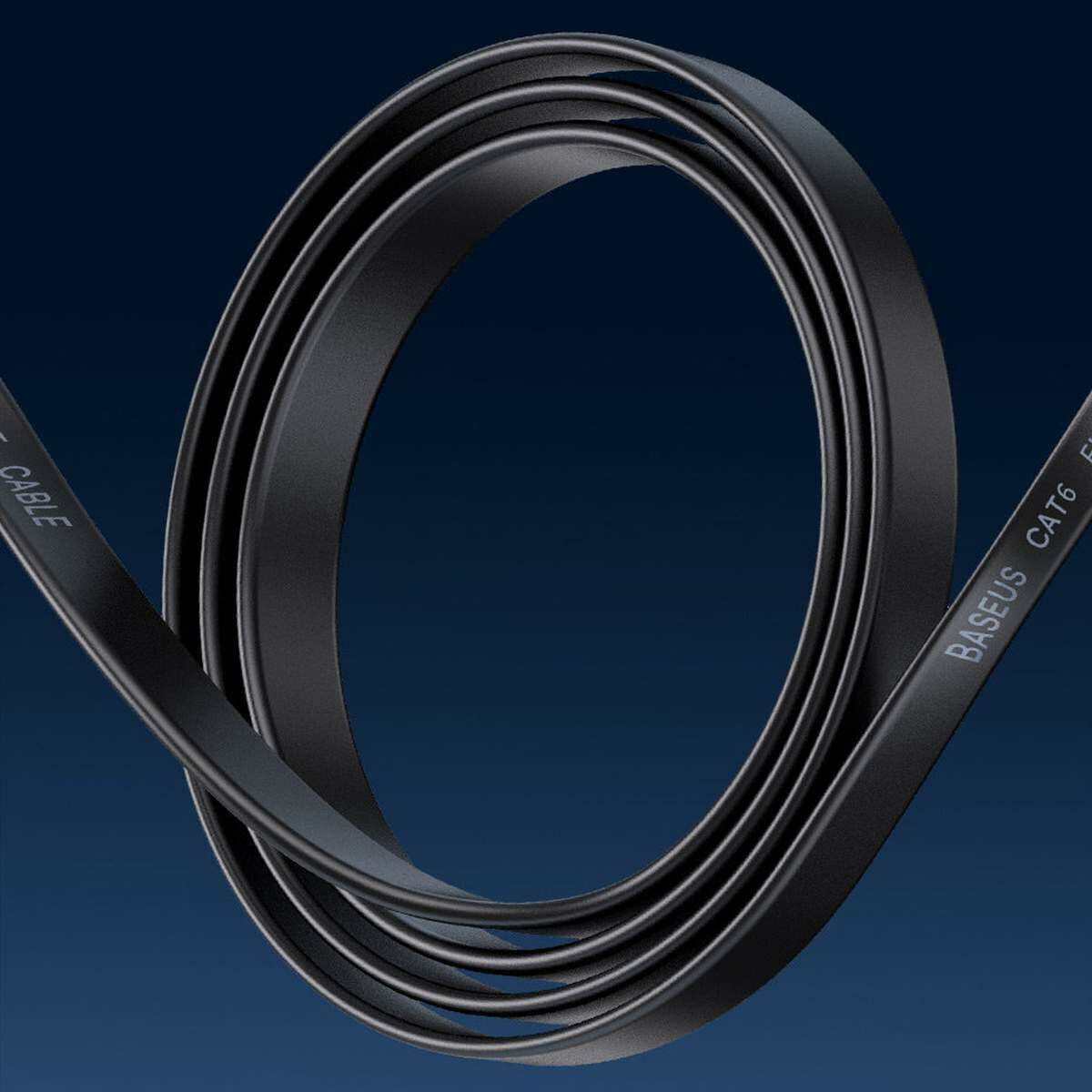 Kép 14/20 - Baseus hálózati kábel High Speed Six types of RJ45 (CAT6) Gigabit, lapos kábel 1.5m, fekete (WKJS000001)