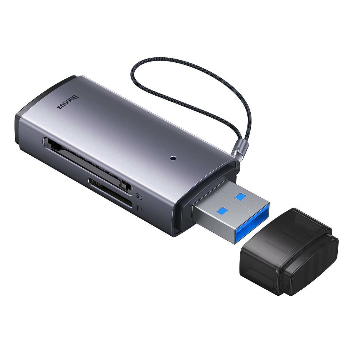 Kép 6/11 - Baseus kártyaolvasó Lite series, SD / TF - USB-A, szürke (WKQX060013)
