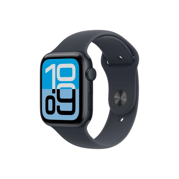 Apple Watch SE 3 (2025) GPS 44mm éjfekete aluminium tok, éjfekete sportszíj (M/L) EU MEHQ4