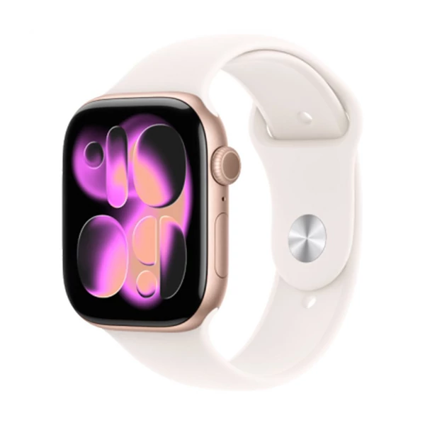 Apple Watch Series 11 (2025) GPS 46mm asztroszürke alumíniumtok, fekete sportszíj (S/M) EU MEV04