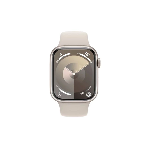 Apple Watch Series 9 GPS 45mm csillagfény alumínium tok, csillagfény sportszíj EU MR983