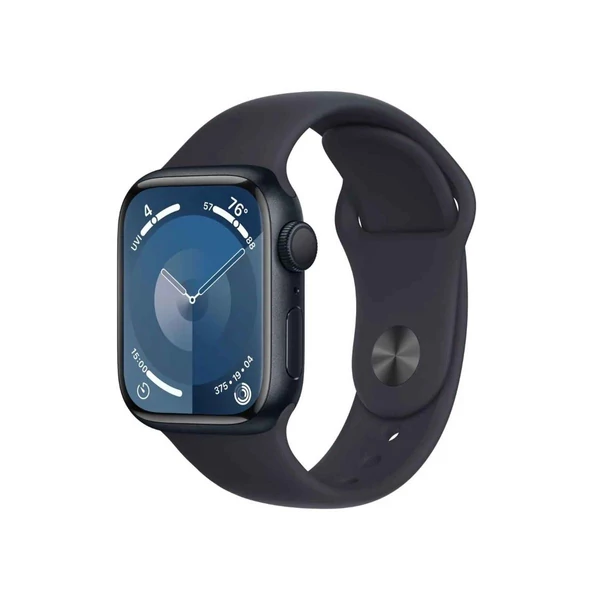 Apple Watch Series 9 (2023) GPS 45 mm-es éjfekete alumínium tok, éjfekete sportpánt M/L EU MR983