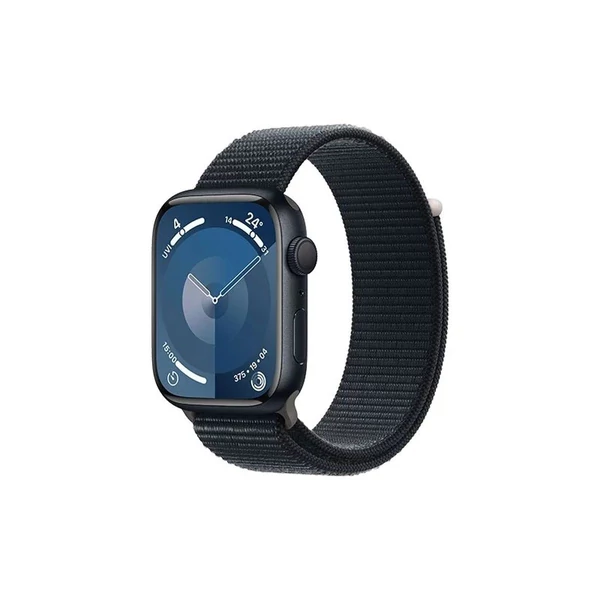 Apple Watch Series 9 (2023) GPS 45 mm-es éjfekete alumíniumtok, éjfekete sportpánt MR9C3