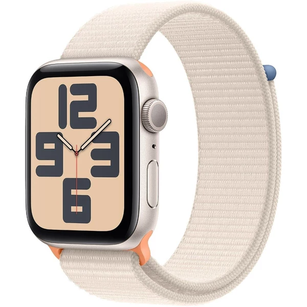 Apple Watch SE (2023) 40mm alumíniumtok, csillagfény sportpánt MR9W3