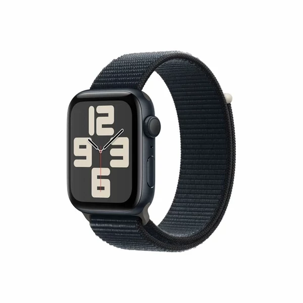 Apple Watch SE (2023) GPS 44mm éjfekete aumínium tok, éjfekete sport pánt EU MREA3