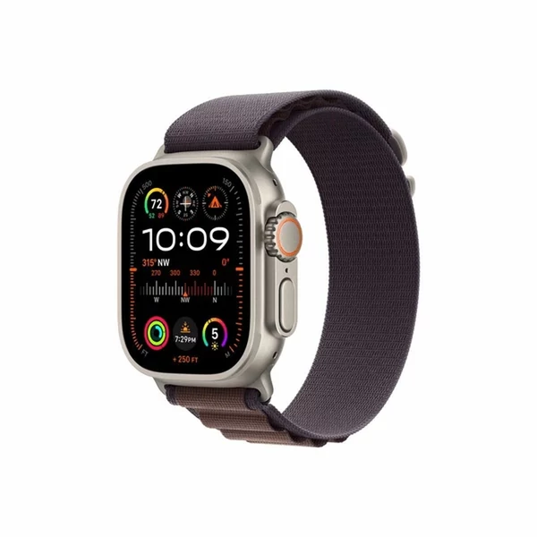 Apple Watch Ultra 2 LTE 49mm titántok, indigo Alpesi pánt M/L EU MREW3