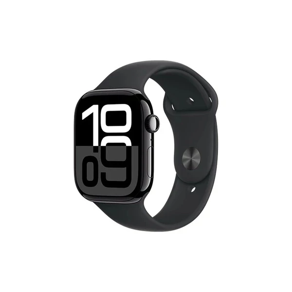 Apple Watch Series 10 GPS 46mm fekete alumínium tok, éjfekete sportszíj S/M EU MWWP3