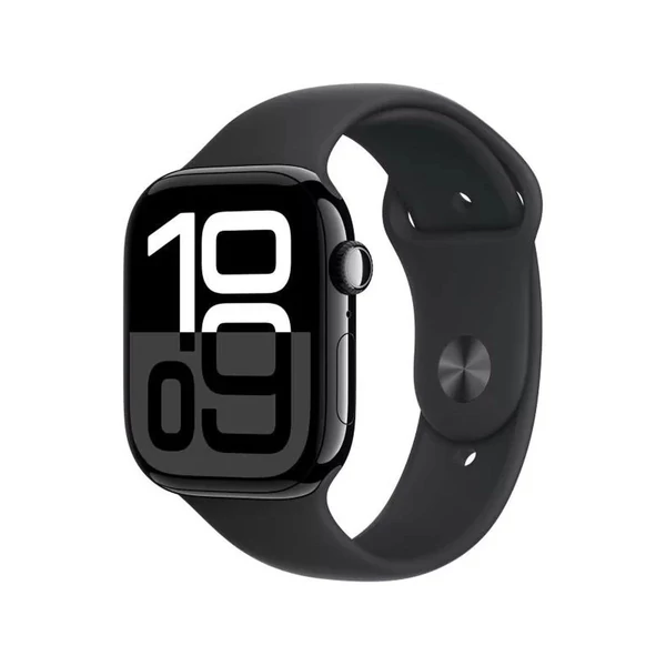 Apple Watch Series 10 GPS 46mm kozmoszfekete aluminium tok, fekete sportszíj M/L EU MWWQ3