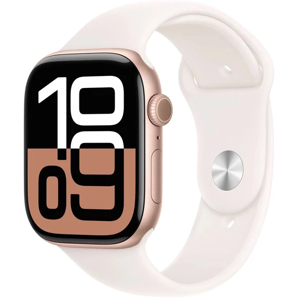 Apple Watch Series 10 GPS 42mm rózsaarany alumínium tok, rózsaszín sportszíj S/M EU MWWT3