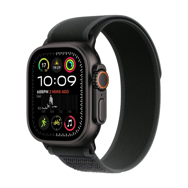 Apple Watch Ultra 2 LTE 49mm titántok, fekete terep pánt M/L EU MX4V3