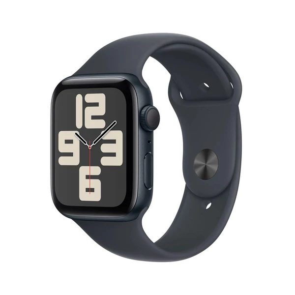 Apple Watch SE (2024) GPS 44mm éjfekete alumínium tok, éjfekete sport szíj M/L EU MXEK3