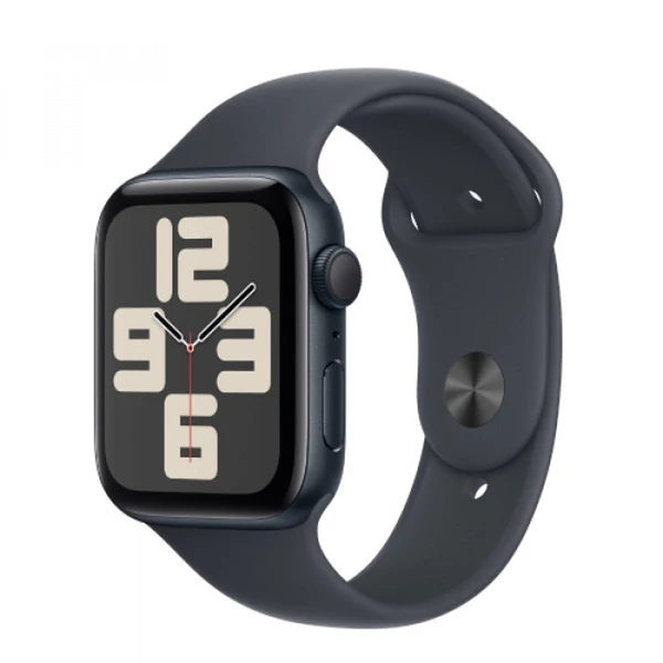  Apple Watch SE (2024) GPS 44mm éjfekete alumínium tok, éjfekete sportszíj M/L EU MXEK3