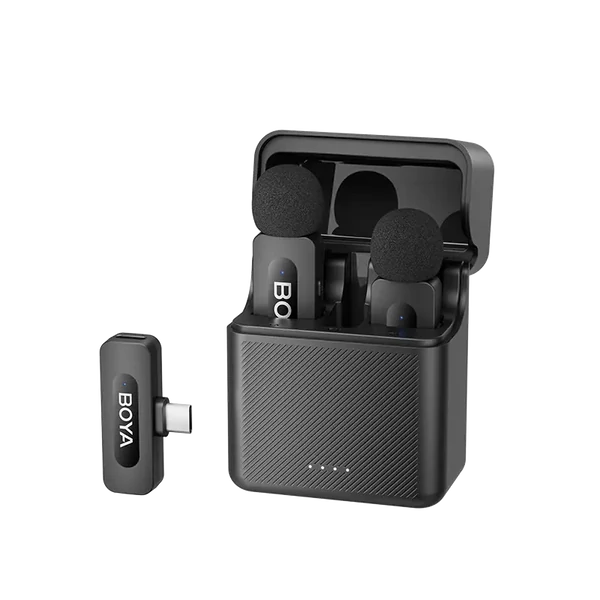 Boya BY-V3 vezeték nélküli mikrofonrendszer Lightning csatlakozóval, fekete