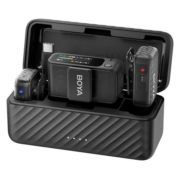 BOYA BOYAMIC 2 univerzális vezeték nélküli mikrofon szett, fekete