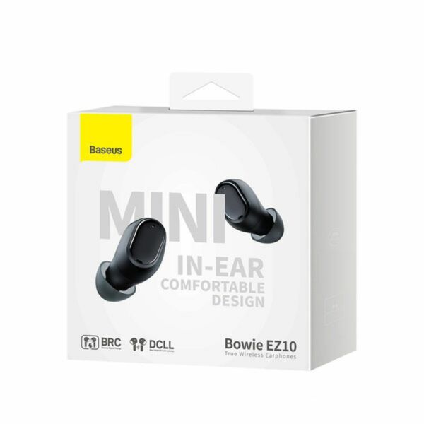 Baseus Bowie EZ10 vezeték nélküli fülhallgató, fekete EU (A00054300116-Z1)