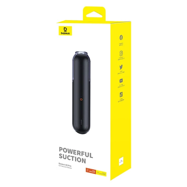 Baseus autós kiegészító A0 Pro porszívó, 4000Pa 30W, fekete (C30466500111-00)